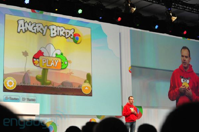 Photograph of Angry Birds at Google IO 2011