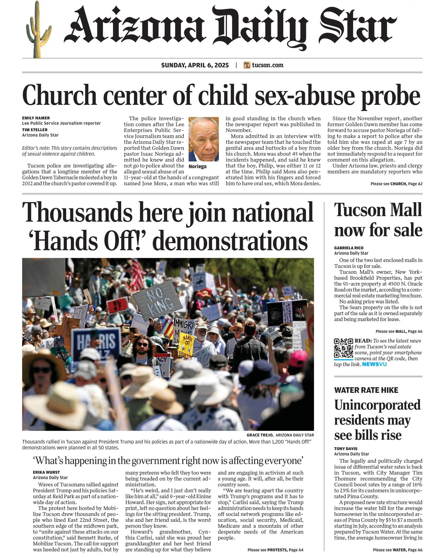 Arizona Star front page