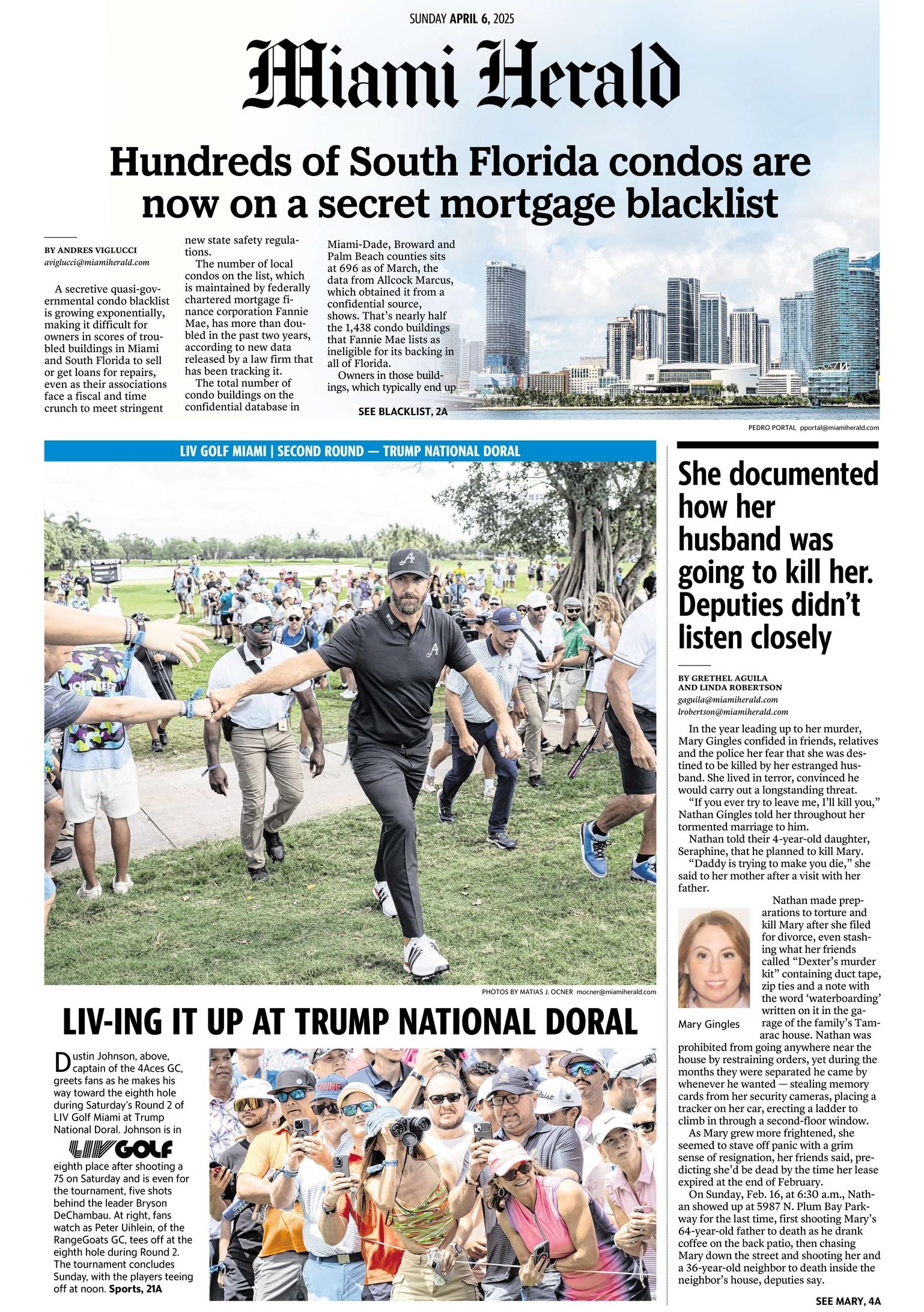 Miami Herald front page