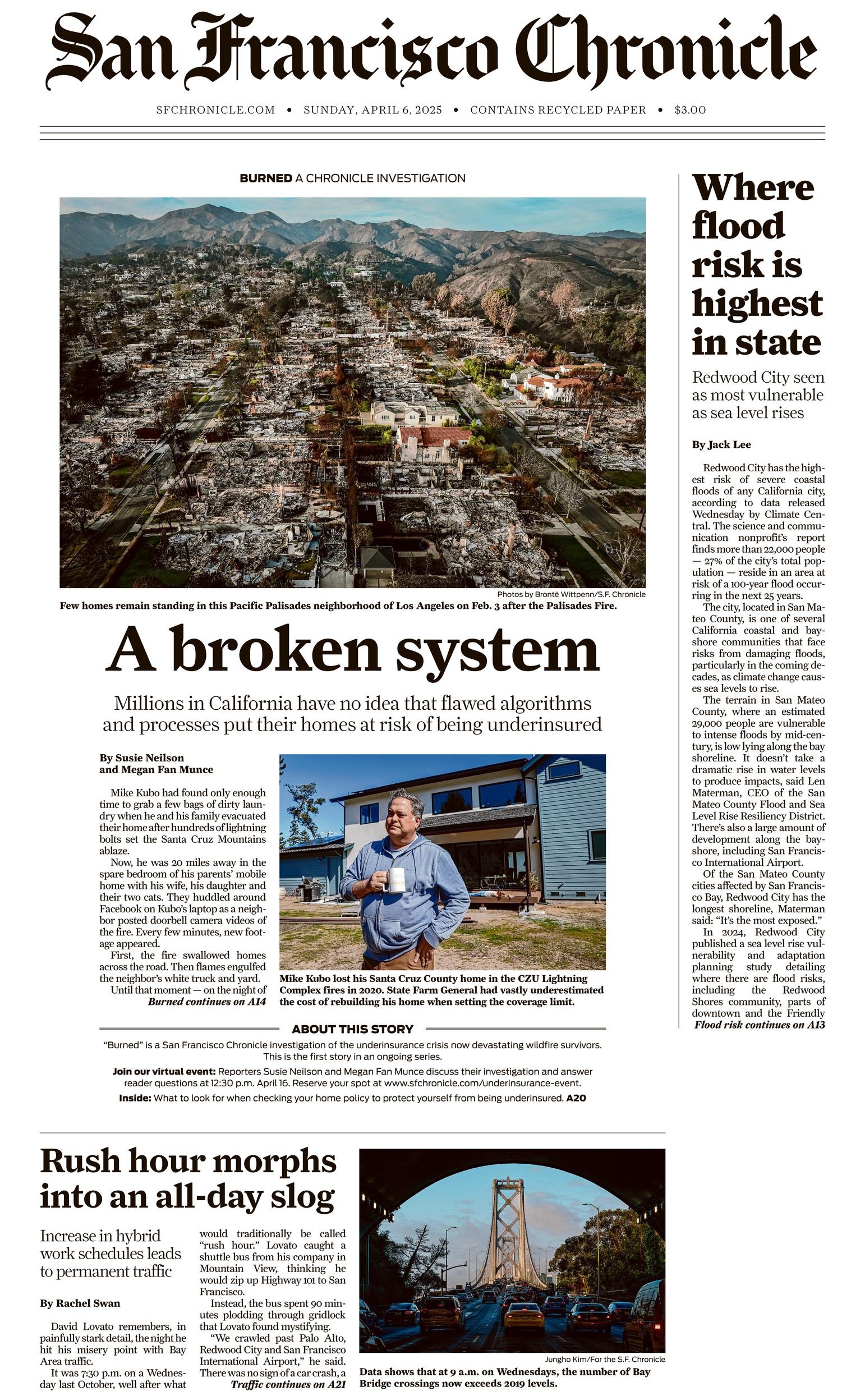 San Francisco Chronicle front page