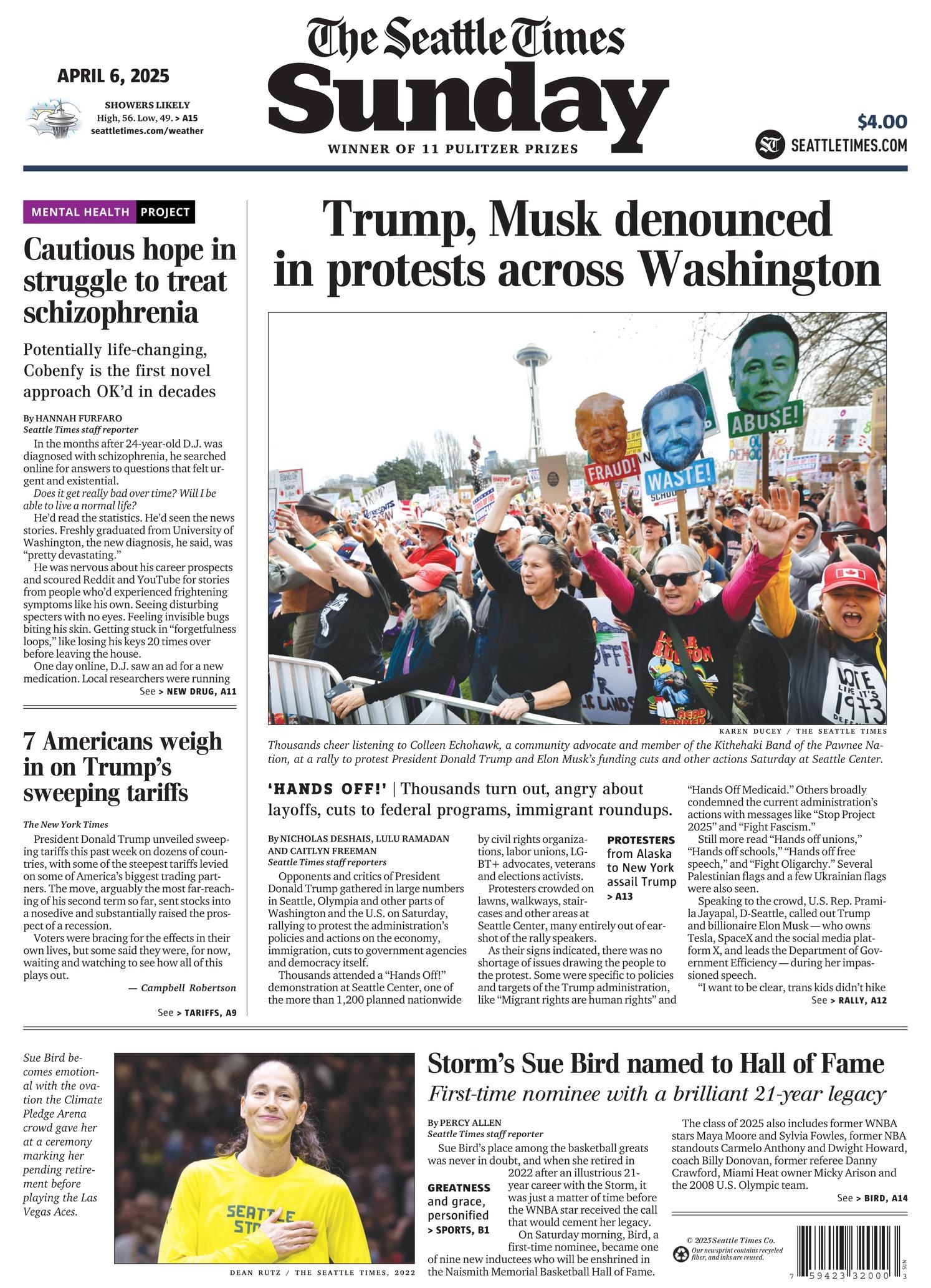 Seattle Times front page