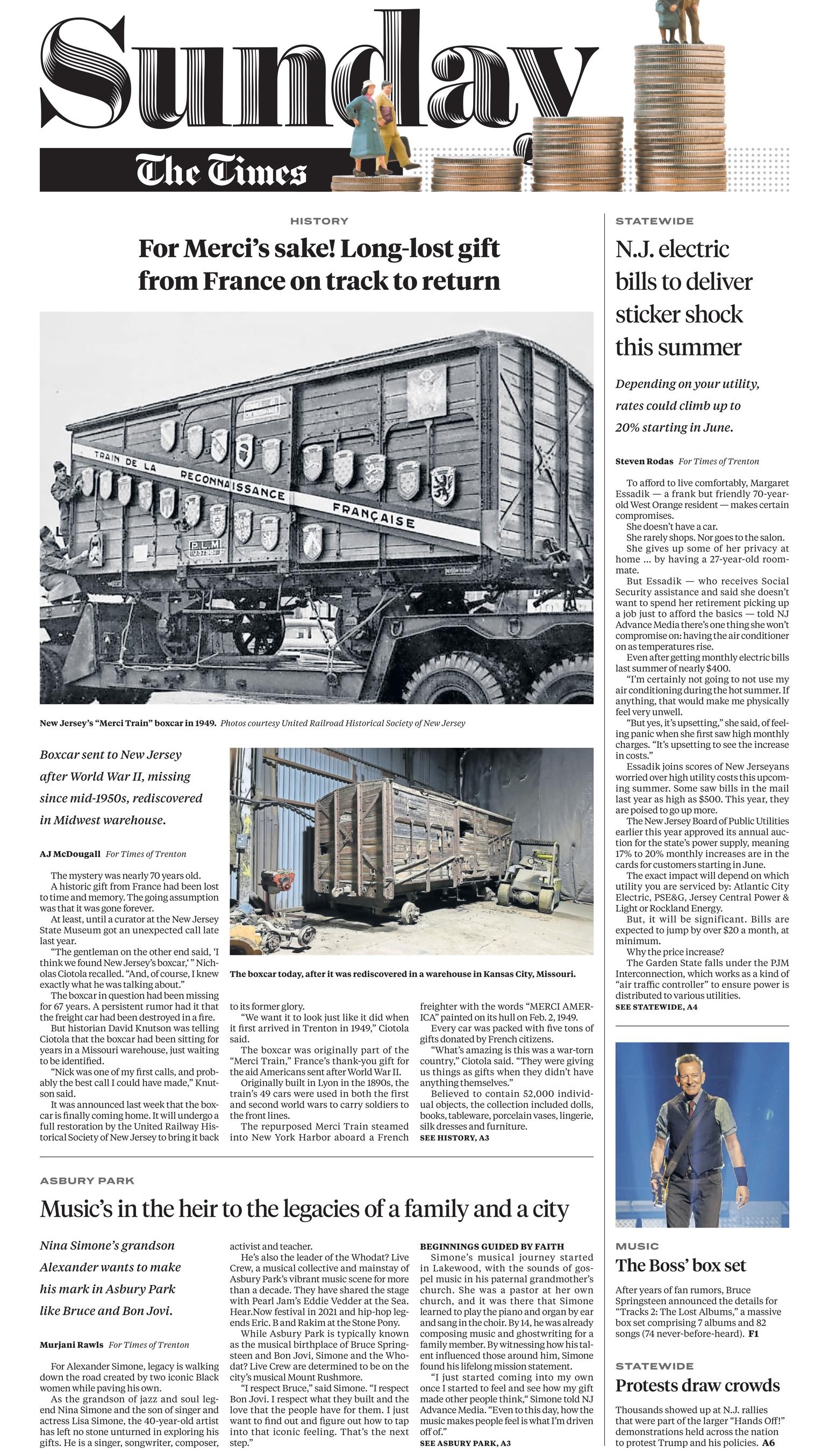 Times of Trenton front page